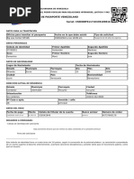 Planilla de Solicitud de Pasaporte