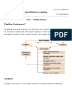 Specialised Accounting Unit 1 - Consignment