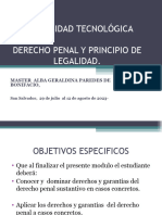 DERECHO PENAL Y PRINCIPIO DE LEGALIDAD 29 de Julio 2023