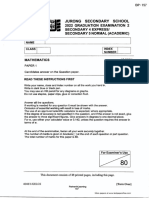 Sec4 2022 Mathematics Prelims Jurong A