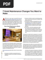 Making Hotel Maintenance Changes 