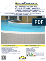 Adjuvant Hydrofuge Liquide Concentre Pour Beton Et Mortier FT