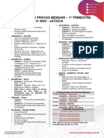 Conteã Dos Das Provas Mensais Do 1âº Trimestre - 6âº Ano - Jatiã Ca 2