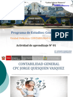 Sesiones de Aprendizaje de Contabilidad General Sesion N°1 La Contabilidad