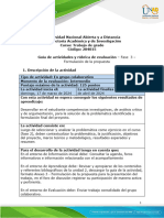 Guia de Actividades y Rúbrica de Evaluación - Unidad 2 - Fase 3 - Formulación de La Propuesta