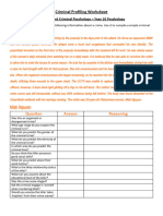 Criminal Profiling Worksheet