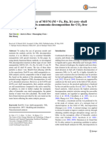 Catalytic Performance of M@Ni (M Fe, Ru, Ir) Core Shell Nanoparticles Towards Ammonia Decomposition For CO X - Free Hydrogen Production