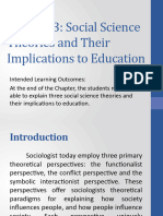 Chapter 3.social Science Theories and Their Implications To Education 1