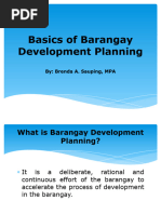 Basics of Barangay Development Planning