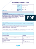 Performance Improvement Plan Nandhini