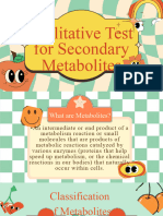 Qualitative Test For Secondary Metabolites