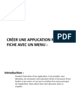 Creer Une Application Multi Fiche Avec Un Menu