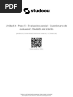 Unidad 3 Paso 5 Evaluacion Parcial Cuestionario de Evaluacion Revision Del Intento