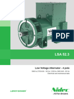 Low Voltage Alternator - 4 Pole: 1860 To 2750 kVA - 50 HZ / 2230 To 3400 kVA - 60 HZ Electrical and Mechanical Data