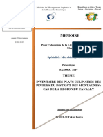 Memoire de Licence Nutrition SNE Récupération Automatique