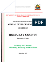 Homa Bay Development Plan 2022-2023