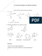 TD Des Grandes Familles Et Procédés Analytiques Des Substances Naturelles