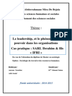 (MFE) Le Leadership, Et Le Phénomène Du Pouvoir Dans Les Organisations