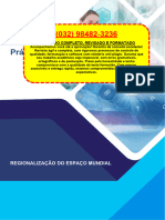 Resolução - (032) 98482-3236 - Roteiro de Aula Prática - Regionalização Do Espaço Mundial