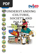 Understanding Culture, Society and Politics: Quarter 2 - Module 7 Cultural, Social D Political Institutions