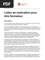 Ooreka Lettre Motivation Formateur