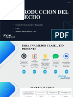 Introduccion Del Derecho: - Escuela de Ciencias Sociales y Humanidades - Clase 2 - Docente: Gonzalo Ramirez Yáñez