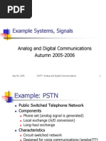 Example Systems, Signals: Analog and Digital Communications Autumn 2005-2006