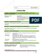 Acrolube MSDS