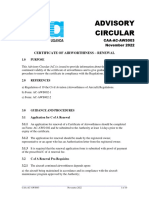 CAA AC AWS003 Certificate of Airworthiness Renewal