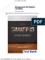 Marketing Management 5Th Edition Iacobucci Test Bank PDF