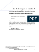 Inquietude - A Crítica de Heidegger Ao Conceito de Substância - Raphael Pegden