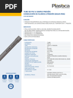 Tubo de Pvc-U Simple Presión Conducción de Fluidos A Presión (Agua Fria)