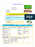 D1 A1 SESION PS. Nos Organizamos para Asumir Responsabilidades.