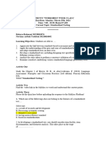 WEEK 5 WORKSHEET - Standardized Testing