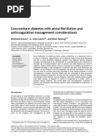 Concomitant Diabetes With Atrial Fibrillation and