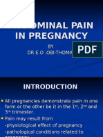 Abdominal Pain in Pregnancy