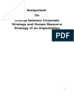 Linking Between Corporate Strategy and HUman Resource Strategy of An Organization