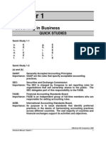 Accounting in Business: Quick Studies