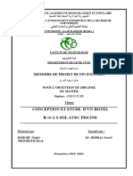 Conception Et Etude D'Un Hotel R+6+2 S-Sol Avec Piscine: Memoire de Projet de Fin D'Etudes
