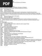 PGBP Section List