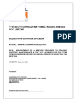 The South African National Roads Agency Soc Limited: Request For Quotation Document