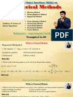 MCQ On Numerical Methods (50 Q) Part 1