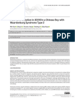 A de Novo Mutation in SOX10 in A Chinese Boy With Waardenburg Syndrome Type 2