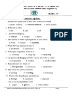 EVS Revision - WS, Annual Examination GR-IV