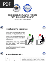 Ergonomics and Facilities Planning For The Hospitality Industry Prelims Handout