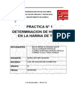 Informe - Determinacion de Humedad en La Harina de Trigo