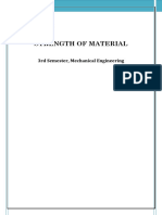 3rd Sem - MECH - Strength of Material - SM O