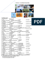 BTAV 11 UNIT 10 NATURE IN DANGER Test Key