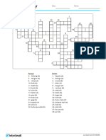 Parts of The Body Crossword