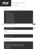 Windows Post Gather Modules